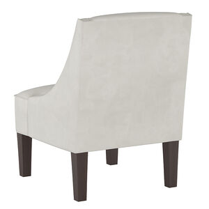 Skyline Furniture Swoop Arm Chair in Velvet Fabric - Light Grey, , hires