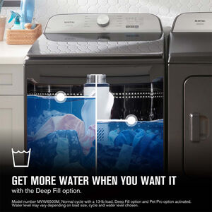 Maytag Pet Pro 27.5 in. 4.7 cu. ft. Top Load Washer with Agitator & Advanced Vibration Control - Black, Volcano Black, hires