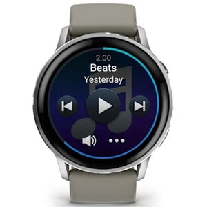 Garmin Venu 4 45 mm Smart Watch - Silver with Silver Gray Silicone Band, , hires