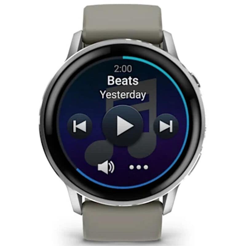 Garmin Venu 4 45 mm Smart Watch - Silver with Silver Gray Silicone Band, , hires