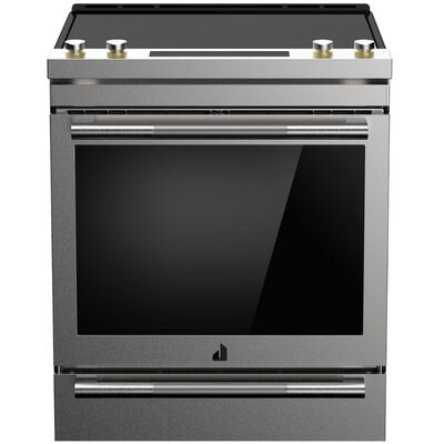 JennAir 30 in. 6.8 cu. ft. Air Fry Convection Oven Slide-In Electric Range with 5 Smoothtop Burners - Stainless Steel | JES1450ML
