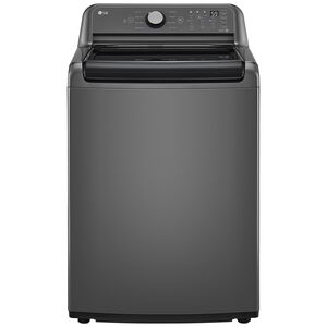 LG 27 in. 5.0 cu. ft. Top Load Washer with Speed Wash Cycle, SlamProof Glass Lid & True Balance Anti-Vibration System - Middle Black, Middle Black, hires