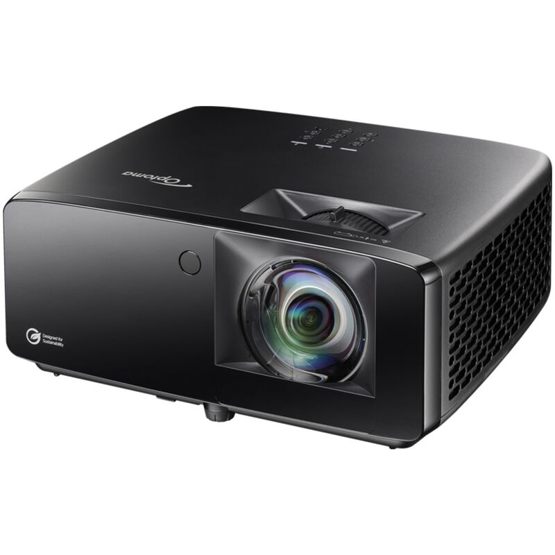 Optoma Short Throw Full HD 1080p Laser Home Entertainment and Golf Sim Projector - Black, , hires