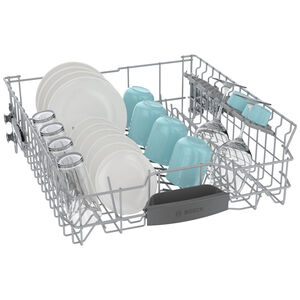 Bosch 300 Series 24 in. Smart Built-In Dishwasher with Top Control, 46 dBA Sound Level, 16 Place Settings, 8 Wash Cycles & Sanitize Cycle - Stainless Steel, Stainless Steel, hires