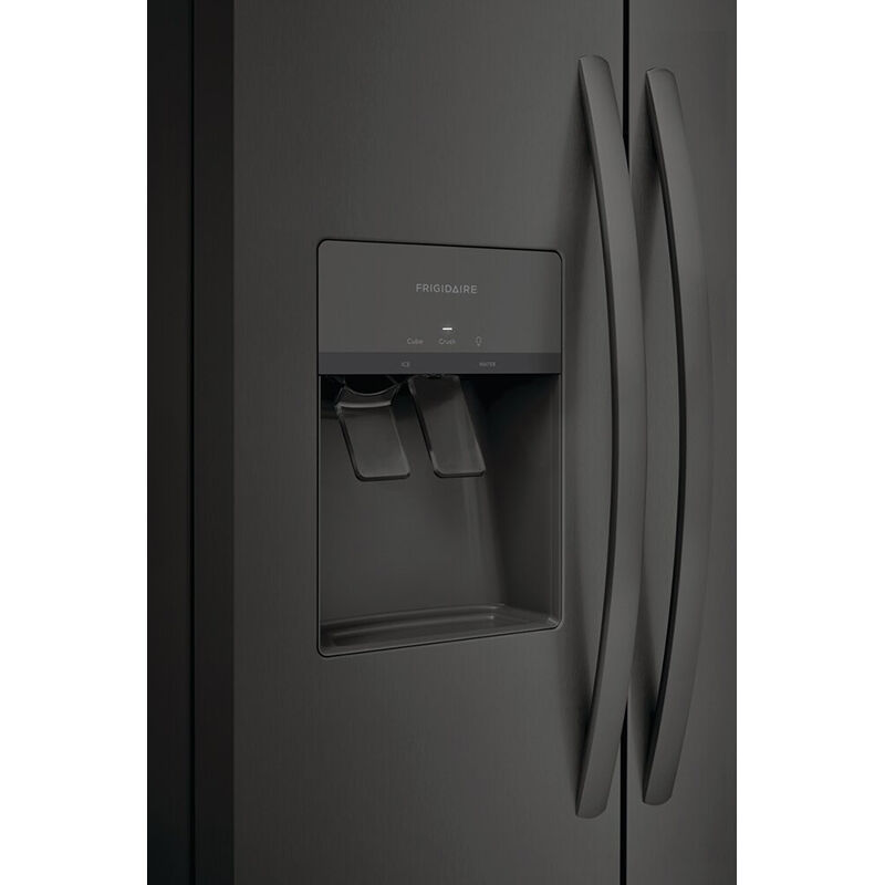 Frigidaire 36 in. 25.6 cu. ft. Side by Side Refrigerator With External Ice  & Water Dispenser - Black Stainless Steel | P.C. Richard & Son