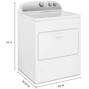 Whirlpool 29 in. 7.0 cu. ft. Gas Dryer with AutoDry Drying System & Sensor Dry - White, , hires
