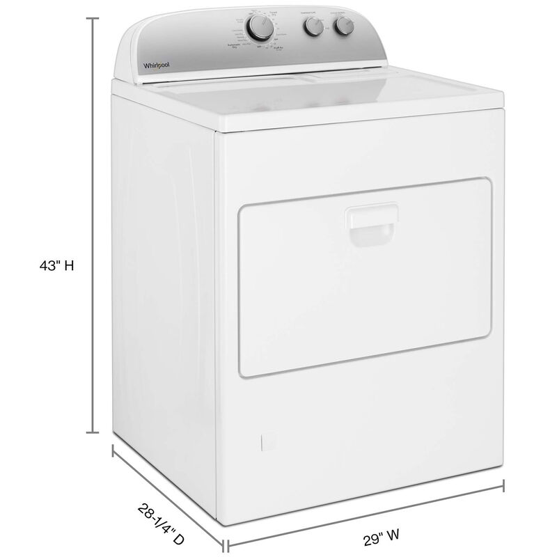 Whirlpool 29 in. 7.0 cu. ft. Gas Dryer with AutoDry Drying System & Sensor Dry - White, , hires
