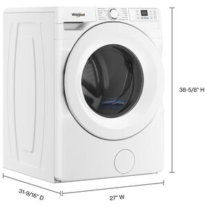 Whirlpool 27 in. 4.5 cu. ft. Stackable Front Load Washer with Tumble Fresh Option & Sanitize with Oxi - White, , hires