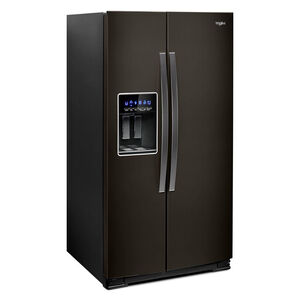 Whirlpool 36 in. 28.5 cu. ft. Side-by-Side Refrigerator with External Ice & Water Dispenser- Black Stainless Steel, Black Stainless Steel, hires