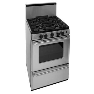 Premier Pro Series 24 in. 3 cu. ft. Gas Range with 4 Sealed Burners - Stainless Steel, , hires
