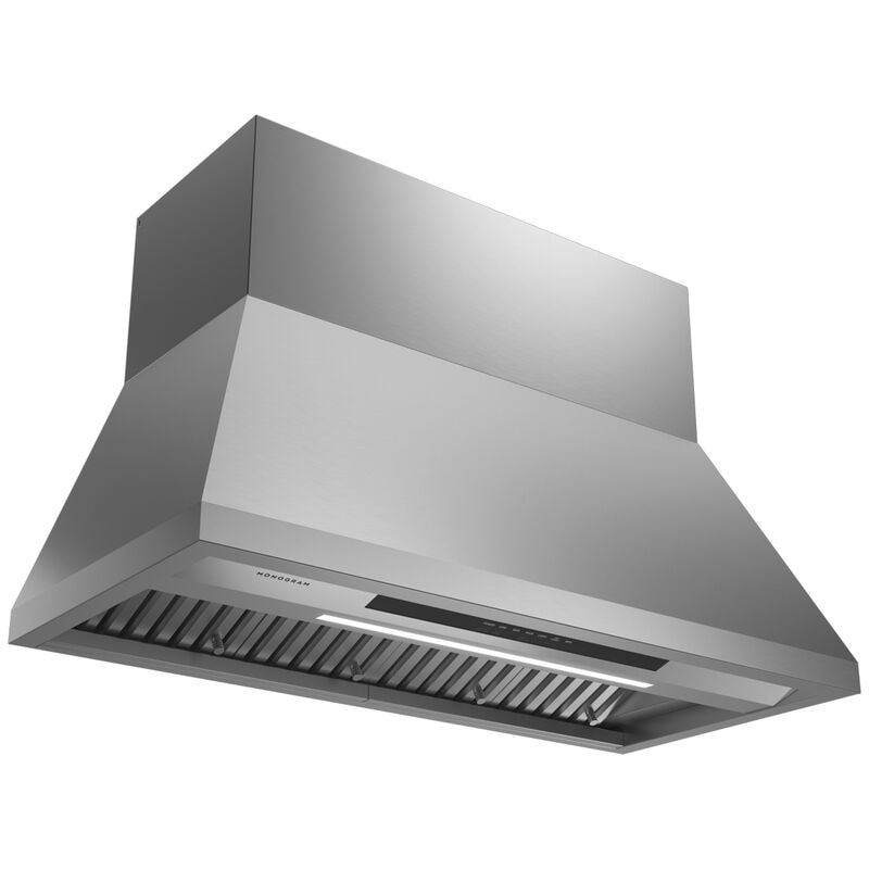 Monogram 48 in. Smart Ducted Standard Style Range Hood with 1220 CFM, 4 Fan Speeds & 1 LED Light - Stainless Steel, , hires