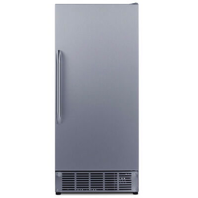 Summit 15 in. Built-In Undercounter Outdoor Commercial-Use Ice Maker with 25 lb. Ice Storage, Auto-Defrost & Digital Control - Stainless Steel | BIM47OSRHD