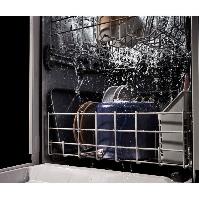 Whirlpool 24 in. Front Control Dishwasher with 59 dBa Sound Level & Pocket - White, White, hires