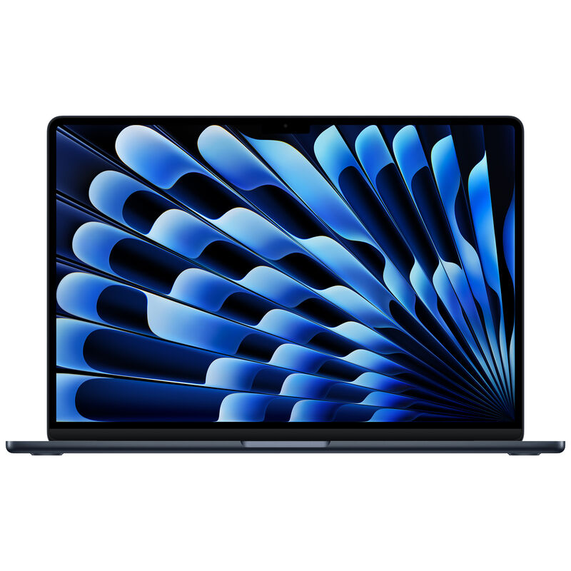 Apple MacBook Air (2025) 15.3 in. Notebook with Apple Intelligence, Apple M4 10-Core CPU, 10-Core GPU, 24 GB RAM, 512 GB SSD, up to 18 Hrs. of Battery Life & Mac OS - Midnight, , hires