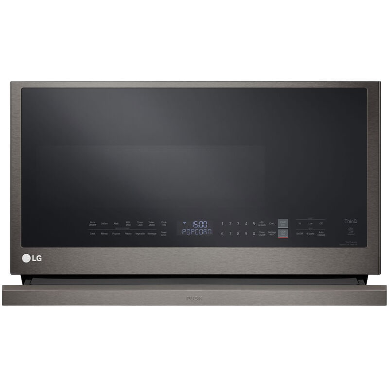 LG 30 in. 2.1 cu. ft. 1050W Smart Over-the-Range Microwave with 400 CFM & Sensor Cooking - PrintProof Black Stainless Steel, PrintProof Black Stainless Steel, hires