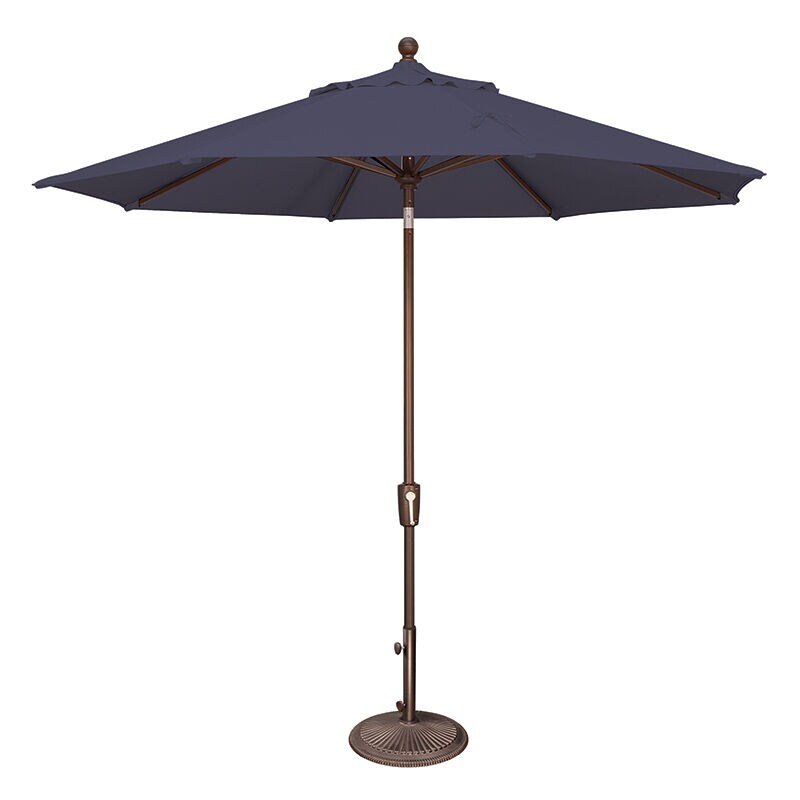 SimplyShade Catalina 9' Octagon Push Button Market Umbrella in Sunbrella Fabric - Navy, Navy, hires