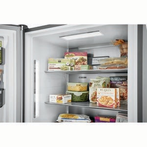 Frigidaire Professional 33 in. 18.9 cu. ft. Upright Freezer with Ice Maker, Adjustable Shelves & Digital Control - Stainless Steel, , hires