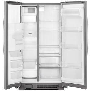 Whirlpool 36 in. 24.6 cu. ft. Side by Side Refrigerator with Ice & Water Dispenser - Monochromatic Stainless Steel, , hires