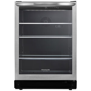 Frigidaire Gallery 24 in. 5.4 cu ft. Compact Beverage Center with Adjustable Shelves & Digital Control - Stainless Steel, , hires