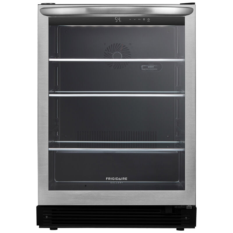Frigidaire Gallery 24 in. 5.4 cu ft. Compact Beverage Center with Adjustable Shelves & Digital Control - Stainless Steel, , hires