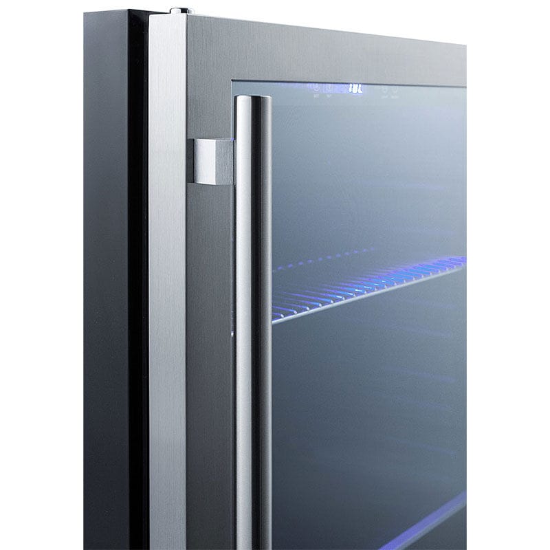 Summit Commercial 24 in. Built-In/Freestanding 4.2 cu. ft. Compact Beverage Center with Digital Control - Stainless Steel, , hires