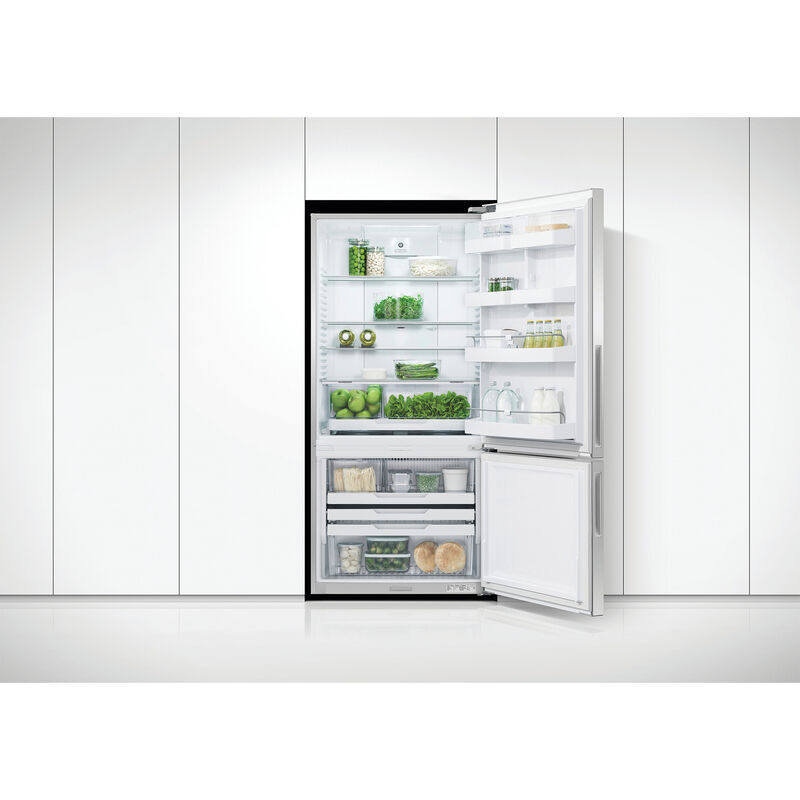 Fisher & Paykel Series 5 31 in. 17.5 cu. ft. Smart Counter Depth Bottom Freezer Refrigerator - Stainless Steel, , hires