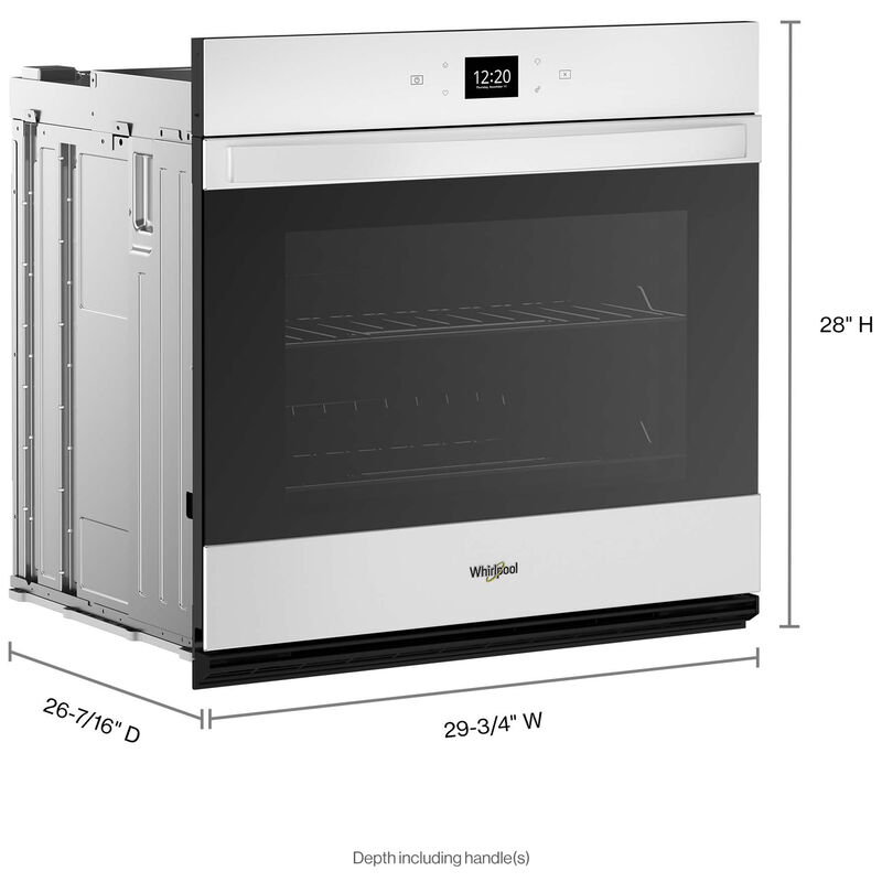 Whirlpool 30 in. 5.0 cu. ft. Electric Smart Wall Oven with Standard Convection & Self Clean - White, , hires