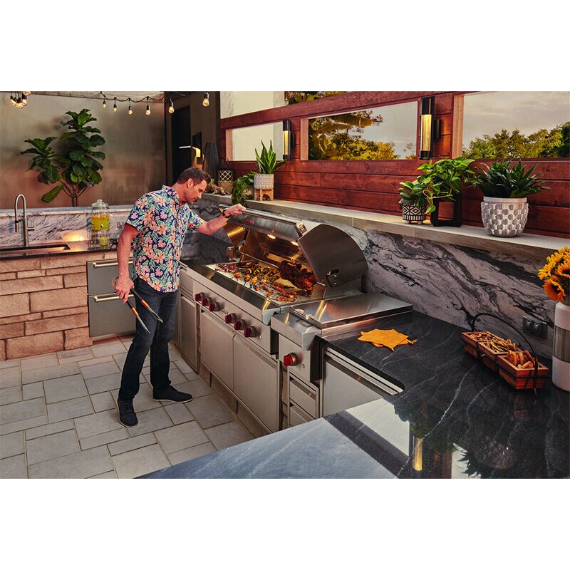 Wolf 30 in. 2-Burner Built-In Liquid Propane Gas Grill with Rotisserie & Smoker Box - Stainless Steel, , hires