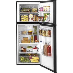 Haier 24 in. 9.8 cu. ft. Counter Depth Top Refrigerator - Black, Black, hires