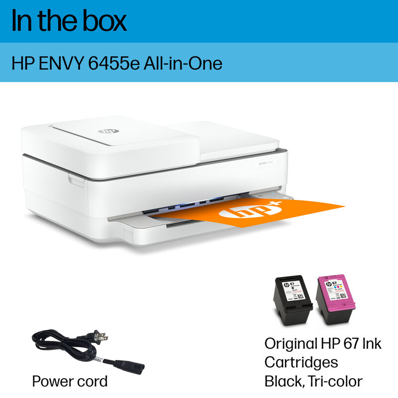 HP ENVY 6455E (223R1A) All-in-One Wireless Printer with 3 months free ink through HP Plus, , hires
