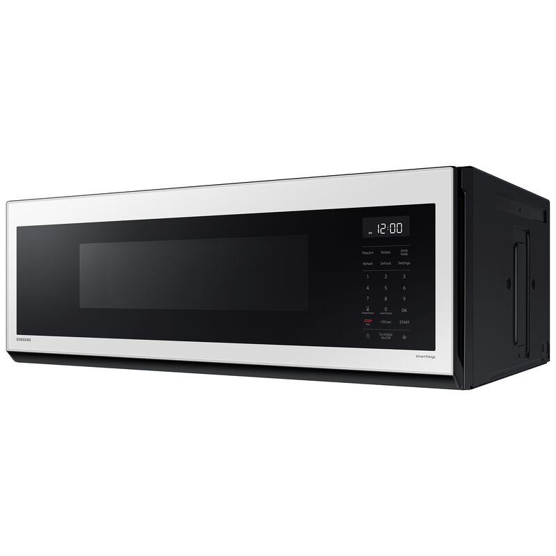 Samsung Bespoke 30 in. 1.1 cu. ft. Over-the-Range Smart Microwave with 10 Power Levels & 400 CFM - White Glass, , hires