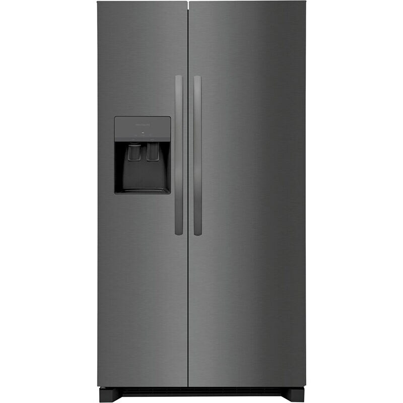 Frigidaire 36 in. 25.6 cu. ft. Side by Side Refrigerator with Ice & Water Dispenser - Black Stainless, Black Stainless, hires