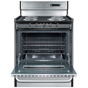 Summit 30 in. 3.7 cu. ft. Electric Range with Coil Burners - Stainless Steel, , hires