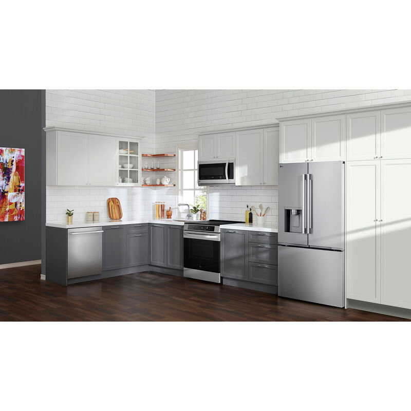 LG 24 in. Top Control Smart Dishwasher with 46 dBA Sound Level, 3rd Rack, QuadWash Pro & Dynamic Heat Dry - PrintProof Stainless Steel, , hires