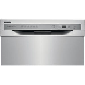 Frigidaire 24 in. Front Control Dishwasher with 52 dBa Sound Level & Pocket - Stainless Steel, Stainless Steel, hires