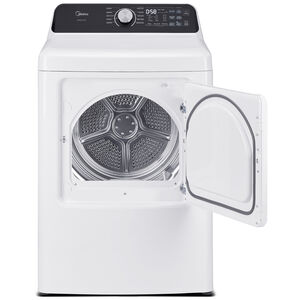 Midea 27 in. 7.0 cu. ft. Smart Electric Dryer with Sensor Dry & Sanitize Cycle - White, White, hires