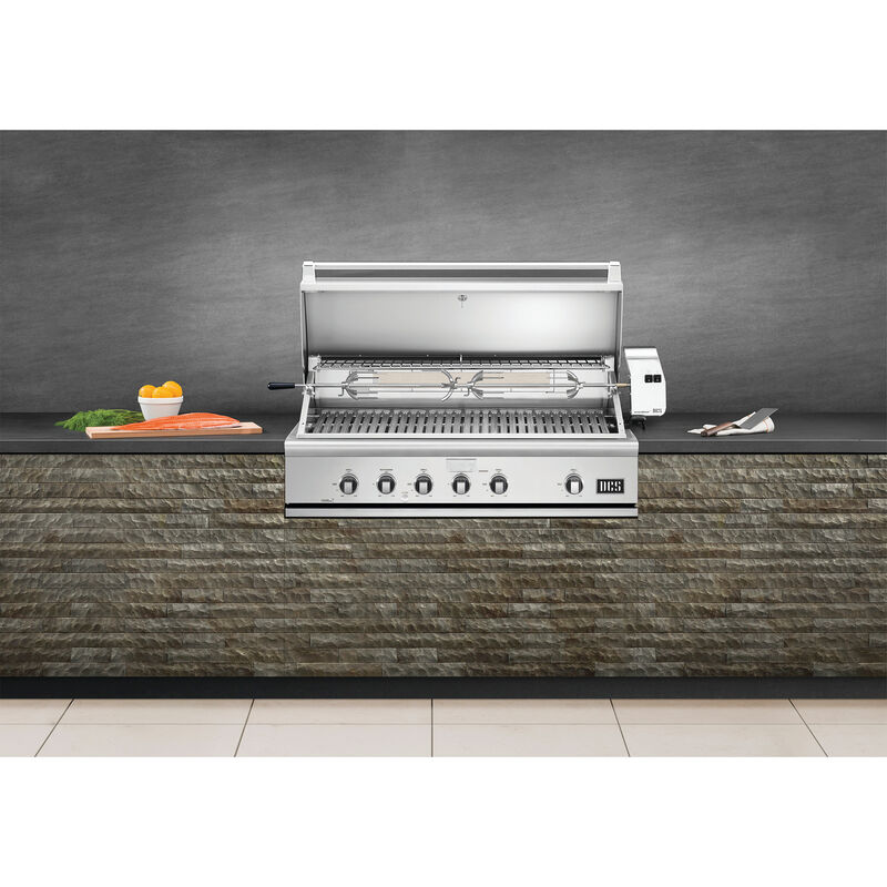 DCS Series 7 48 in. 4-Burner Built-In Liquid Propane Gas Grill with Rotisserie & Smoke Box - Stainless Steel, , hires