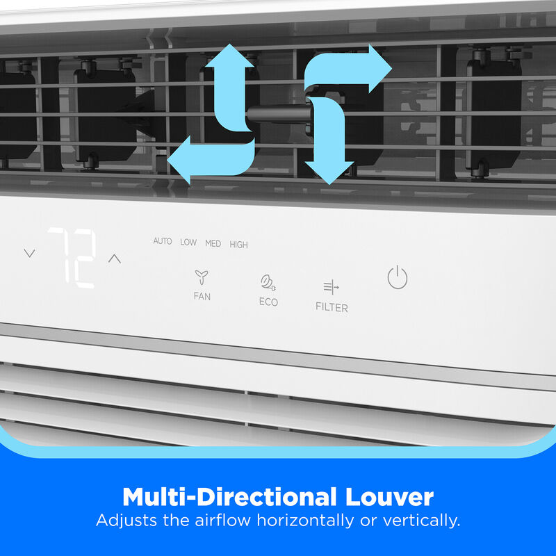 Midea 8,000 BTU 115V Smart Window Air Conditioner with 3 Fan Speeds, Sleep Mode & Remote Control - White, , hires
