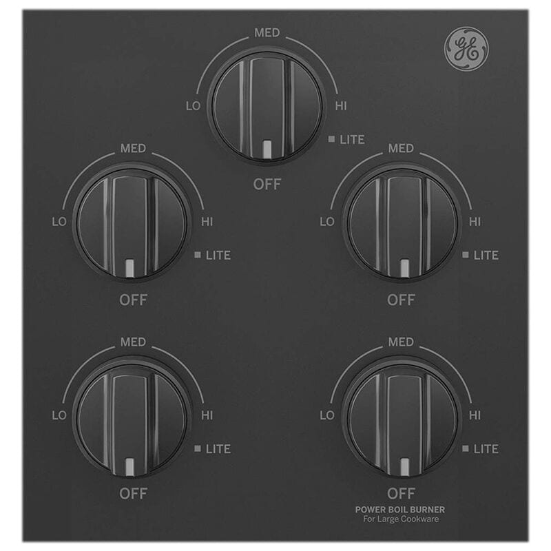 GE 36 in. 5-Burner Natural Gas Cooktop with Simmer Burner & Power Burner - Black, Black, hires