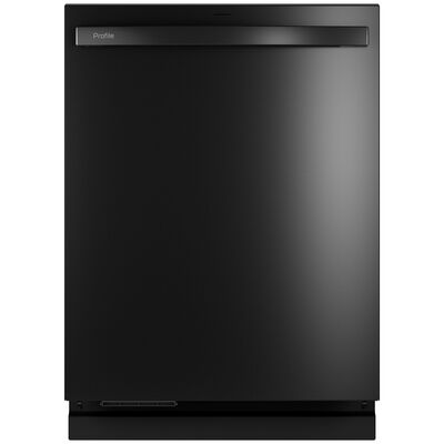 GE Profile 24 in. Top Control Smart Dishwasher with 39 dBa Sound Level, 3rd-Rack & Twin Turbo Dry Boost - Fingerprint resistant Black Stainless | PDT795SBVTS