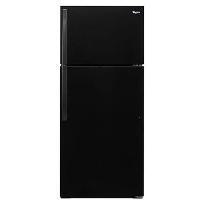 Whirlpool 28 in. 14.3 cu. ft. Top Freezer Refrigerator - Black | WRT314TFDB