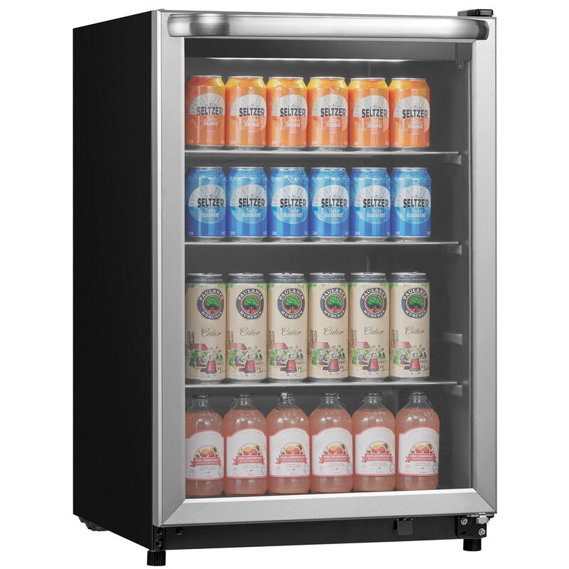 Frigidaire 22 in. 4.6 cu ft. Compact Beverage Center with Adjustable Shelves & Digital Control - Stainless Steel, , hires
