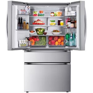 LG 36 in. 28.6 cu. ft. Smart 4-Door French Door Refrigerator with Ice & Water Dispenser - PrintProof Stainless Steel, PrintProof Stainless Steel, hires