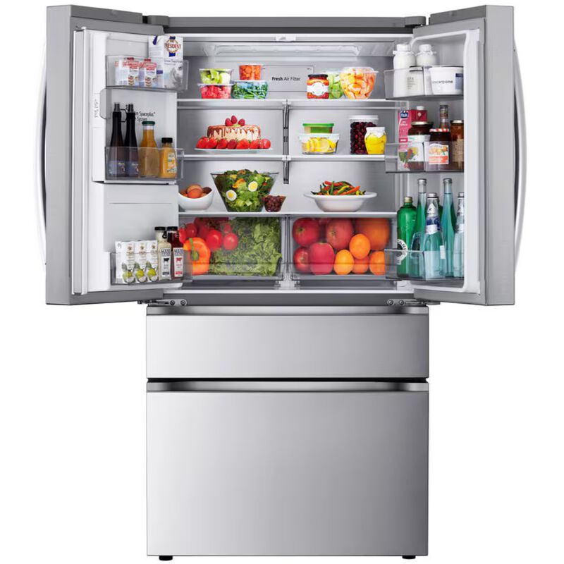 LG 36 in. 28.6 cu. ft. Smart 4-Door French Door Refrigerator with Ice & Water Dispenser - PrintProof Stainless Steel, PrintProof Stainless Steel, hires