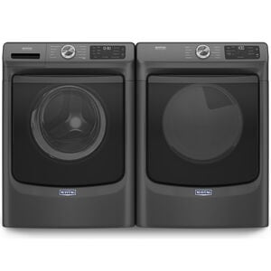 Maytag 27 in. 7.3 cu. ft. Front Loading Gas Dryer with 10 Dryer Programs, 7 Dry Options, Wrinkle Care & Sensor Dry - Volcano Black, , hires