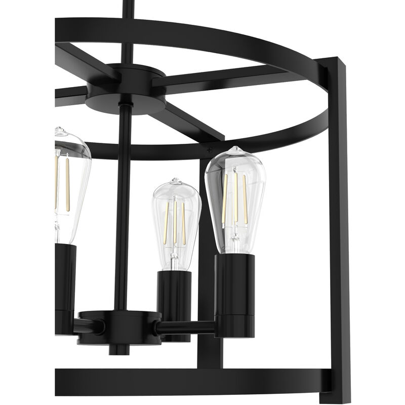 Hunter Astwood 18 in. 4-Light Chandelier - Matte Black, , hires