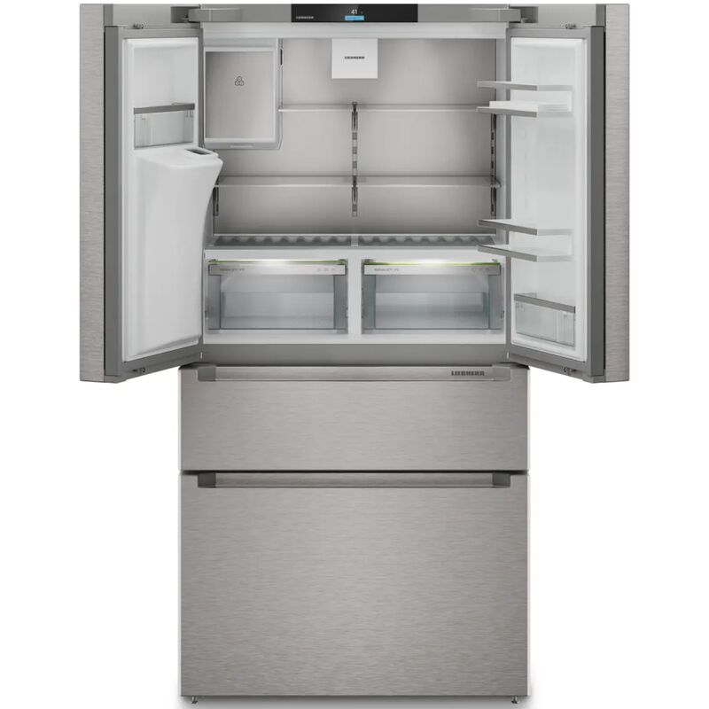 Liebherr Plus Series 36 in. 19.0 cu. ft. Smart Counter Depth 4-Door French Door Refrigerator with Ice & Water Dispenser - Stainless Steel, , hires
