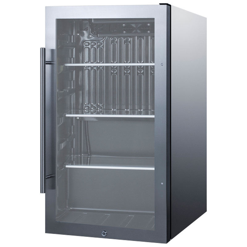 Summit Commercial 19 in. Built-In/Freestanding 3.1 cu. ft. Compact Beverage Center with Adjustable Shelves - Stainless Steel, , hires