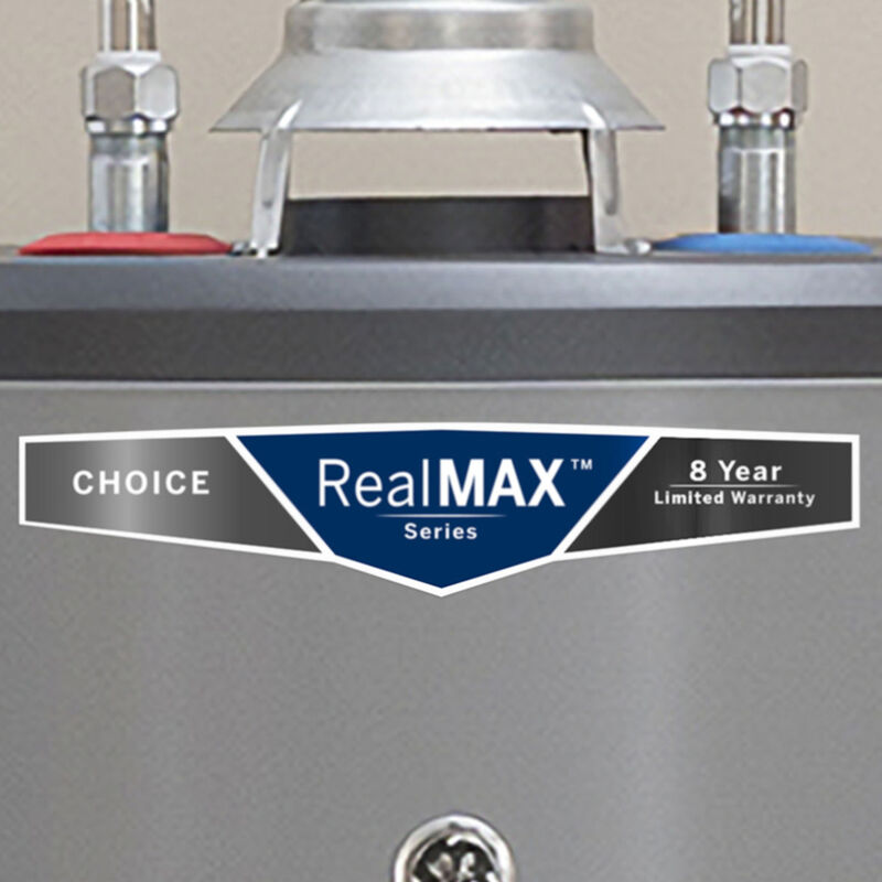 GE RealMax Choice Natural Gas 50 Gallon Tall Water Heater with 8-Year Parts Warranty, , hires