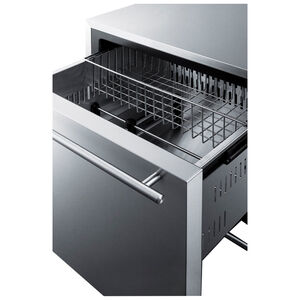 Summit 24 in. 4.3 cu. ft. Refrigerator Drawer Stainless Steel/Panel Ready, , hires